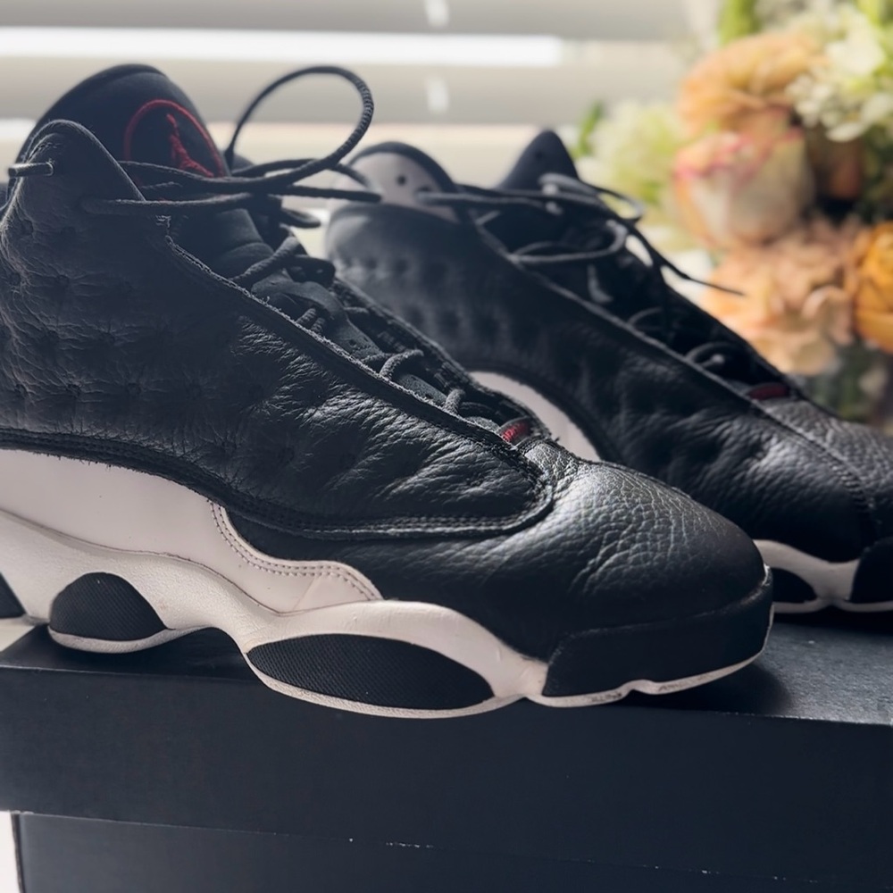 Jordan 13 Low Black and White Sneakers